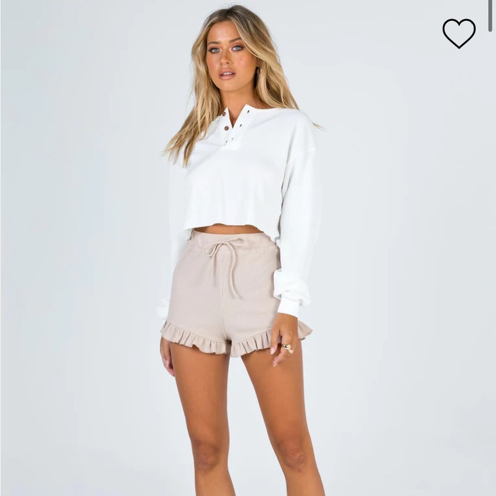 Princess Polly flowy nude shorts